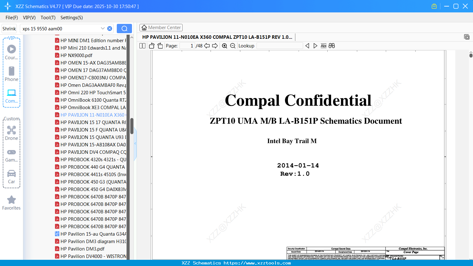 Laptop HP PAVILION 11-N010EA X360 COMPAL ZPT10 LA-B151P REV 1.0